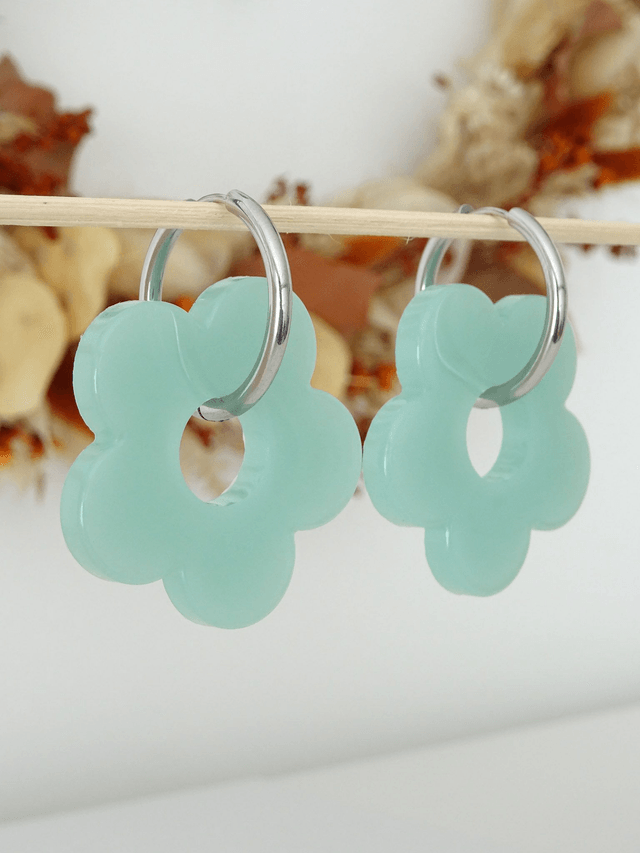 Grande fleur : Vert pastel