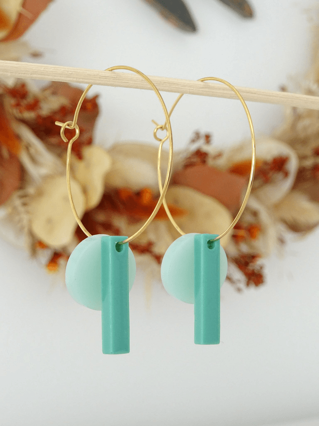 Pastille turquoise sur créole