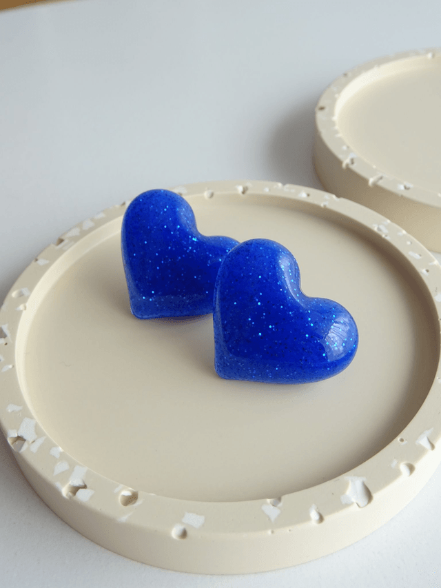 Coeur : Bleu paillettes