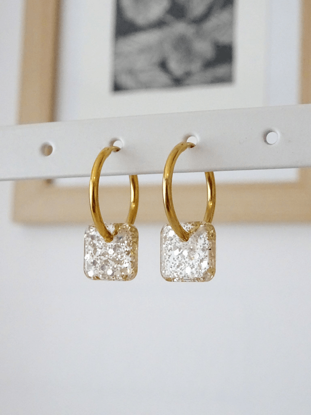 Mini Carré : paillettes doré