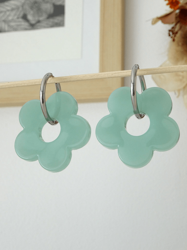 Grande fleur : Vert pastel