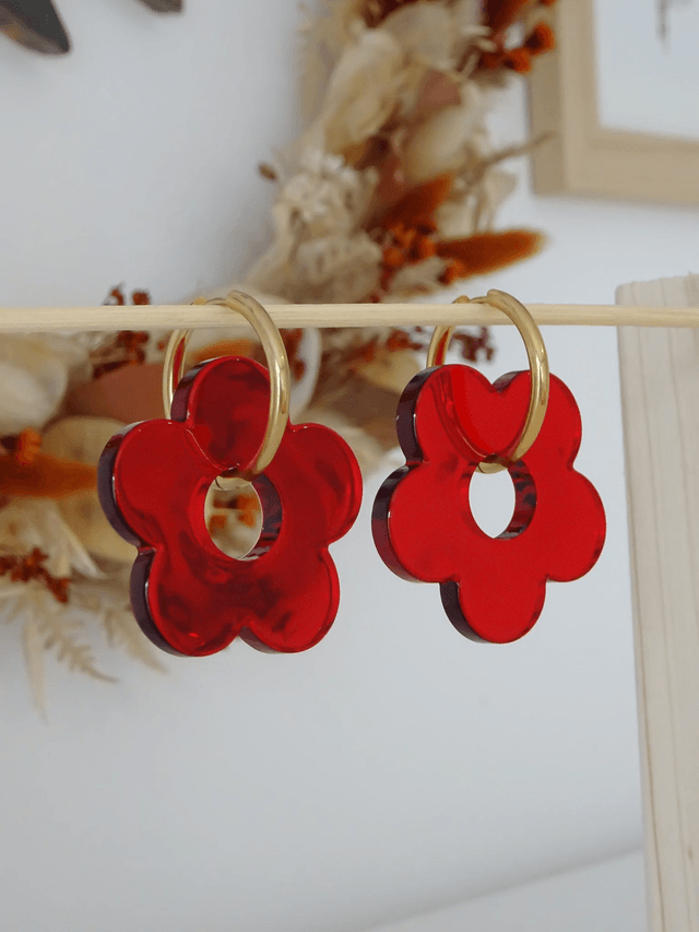 Grande fleur : rouge
