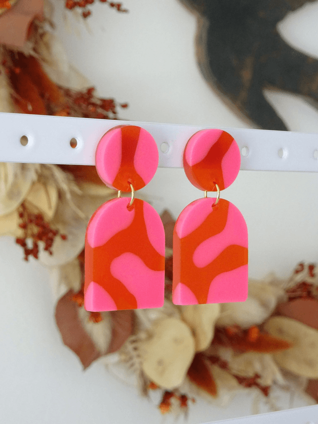Puce et arche : Rose & orange