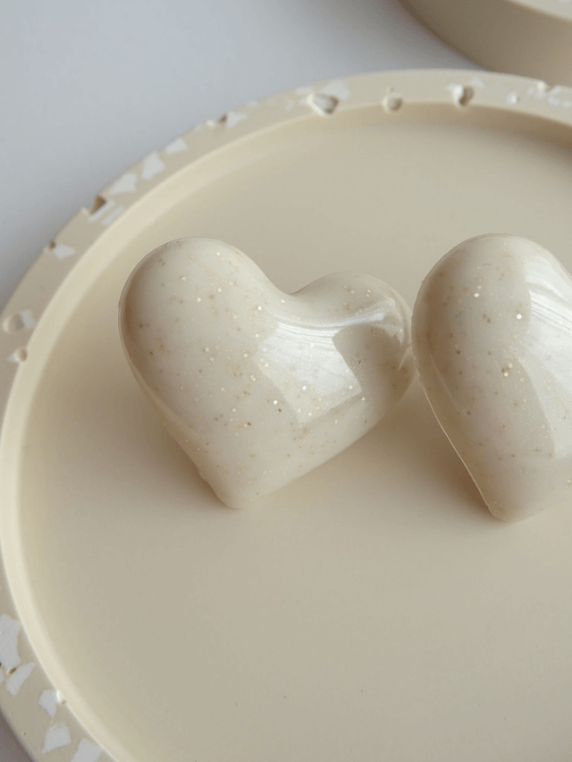 Coeur : Beige fine paillette