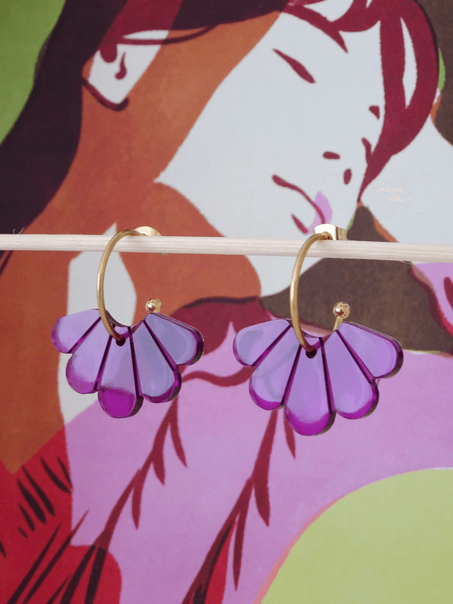 Aile de papillon : violette transparente