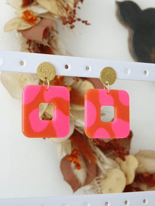 Carré : Rose & orange