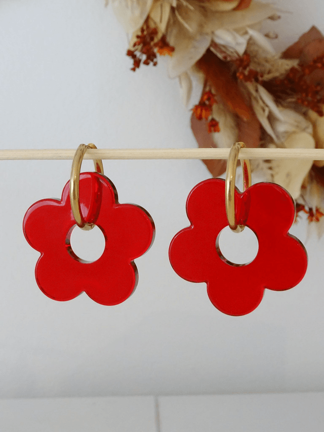 Grande fleur : rouge