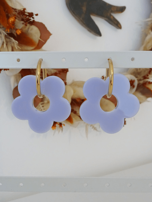 Grande fleur : Bleu