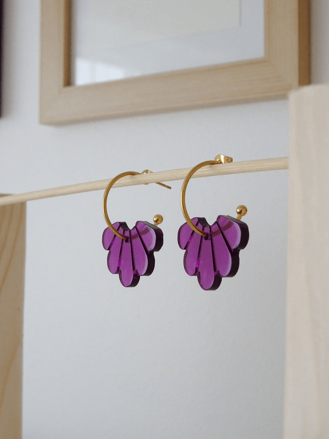 Aile de papillon : violette transparente