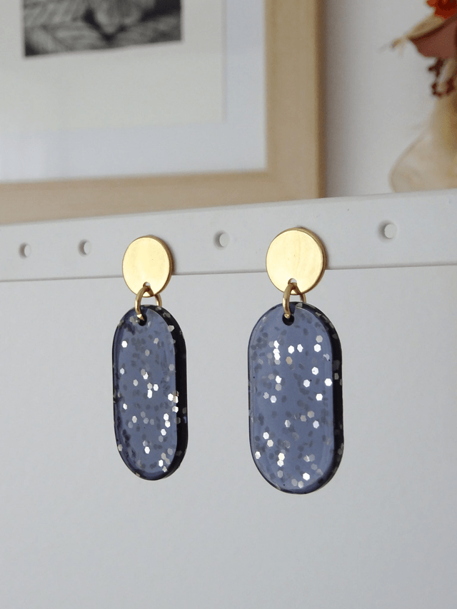 Pastille : Noir paillette champagne