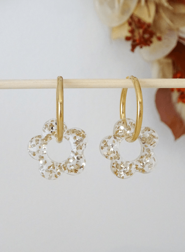 Petite fleur : paillettes champagne