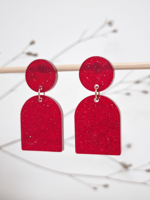 Puce et arche : Rouge paillettes