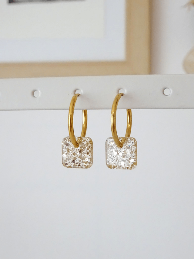 Mini Carré : paillettes doré
