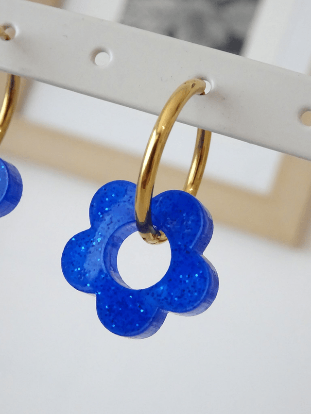 Petite fleur : Paillettes bleue 2