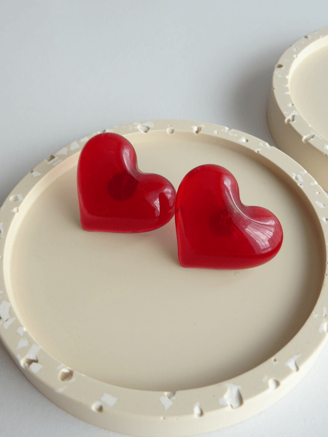 Coeur : Rouge transparent
