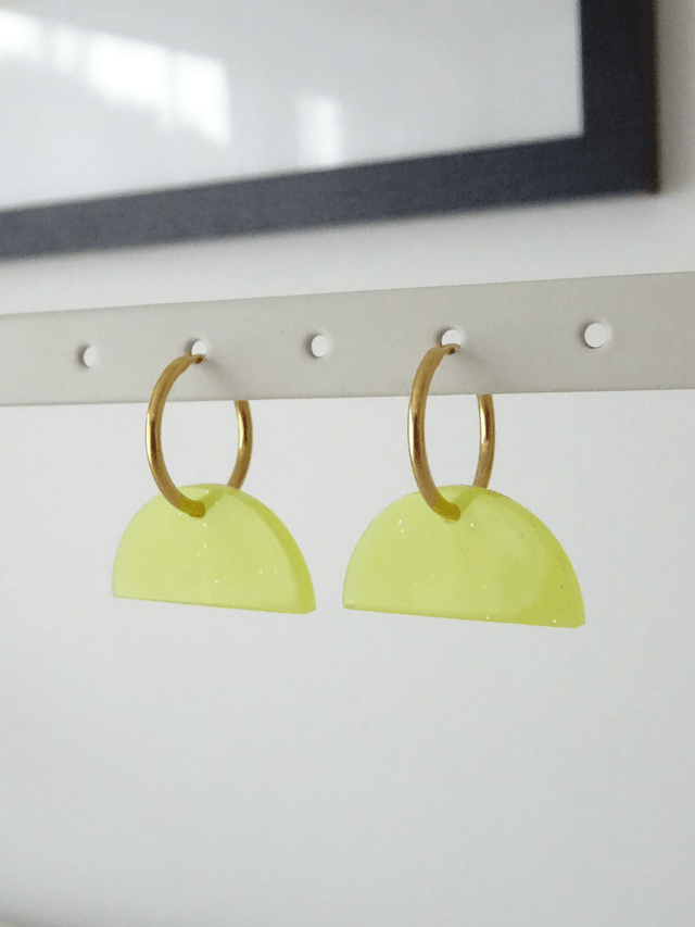 Demi cercle : Jaune paillettes