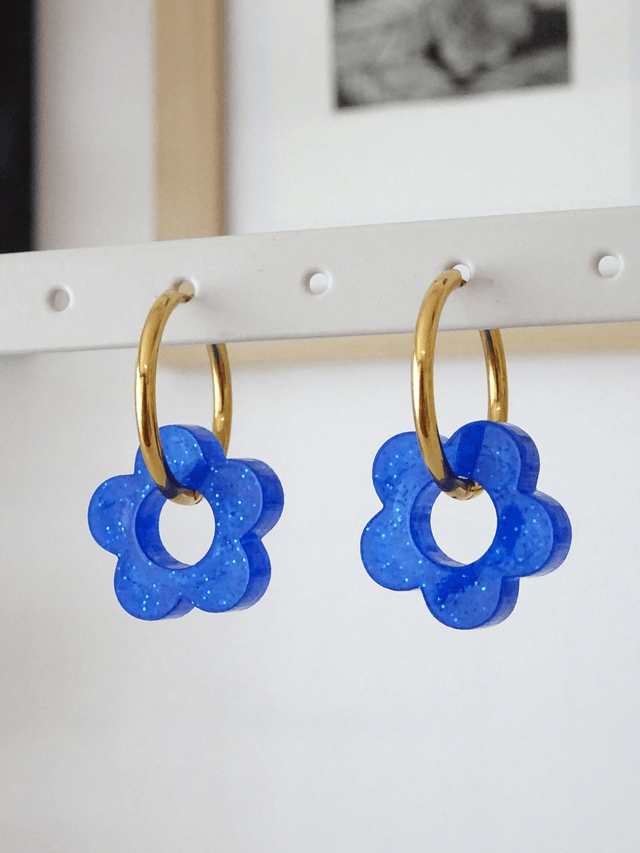 Petite fleur : Paillettes bleue 2
