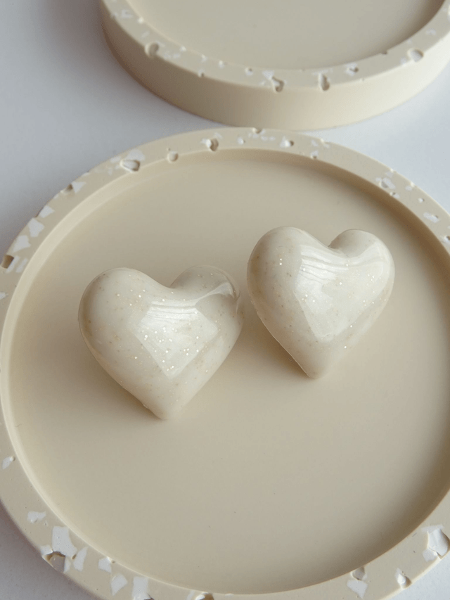 Coeur : Beige fine paillette