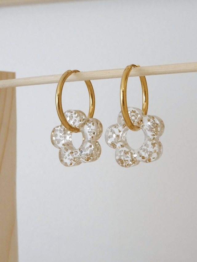 Petite fleur : paillettes champagne