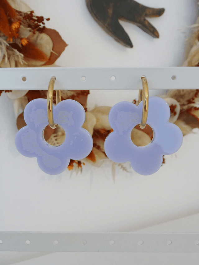 Grande fleur : Bleu