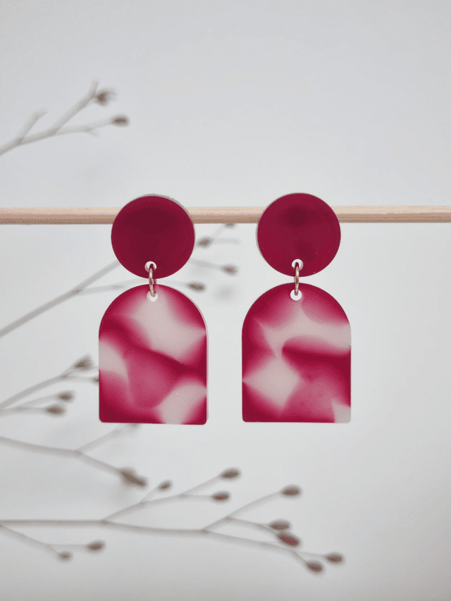 Puce et arche : Framboise marbré