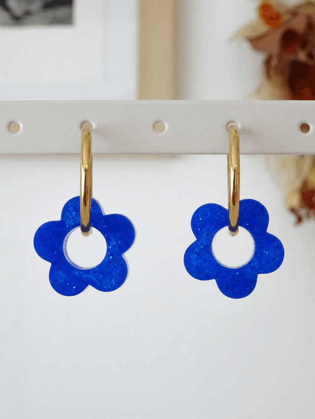 Petite fleur : Paillettes bleue 2