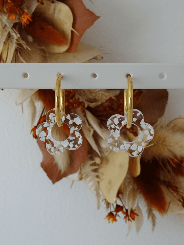 Petite fleur : Terrazzo blanc transparent