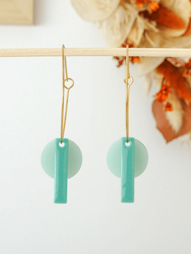 Pastille turquoise sur créole